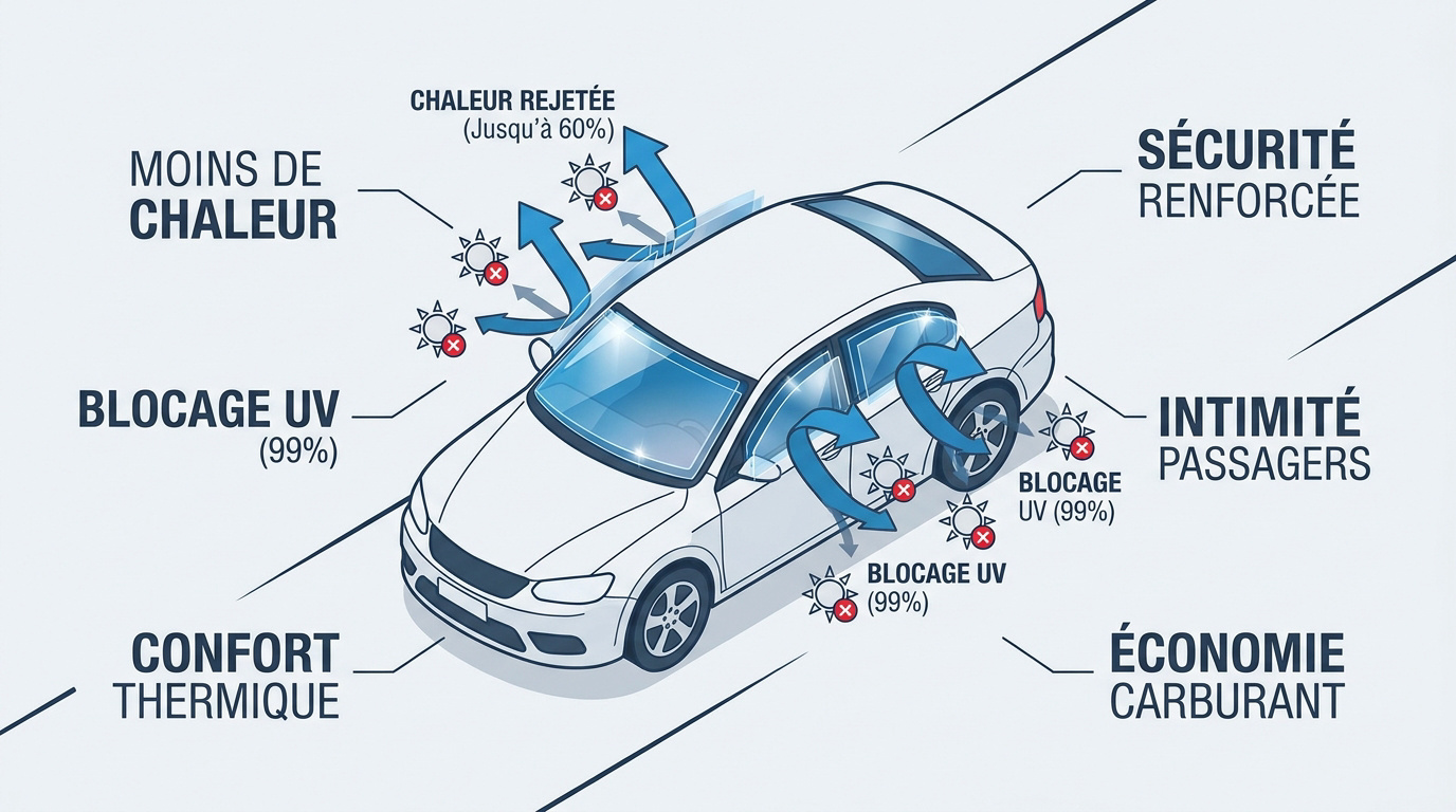 Installation d'un film solaire sur mesure pour une protection thermique optimale et un design élégant
